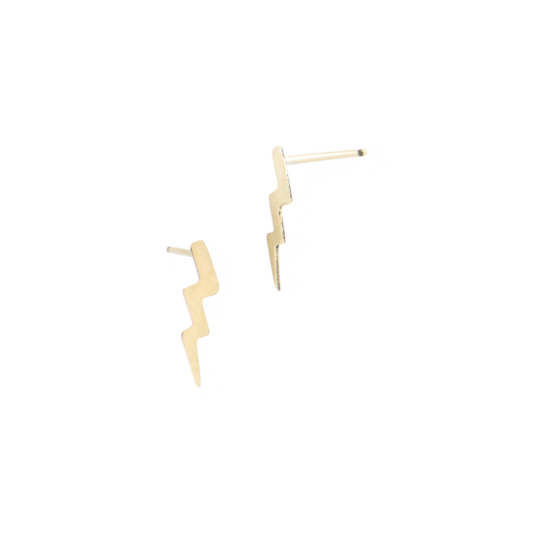 Little Lighting Studs | 14K Gold