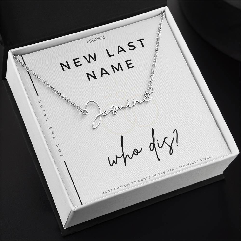 New Wifey Name Necklace