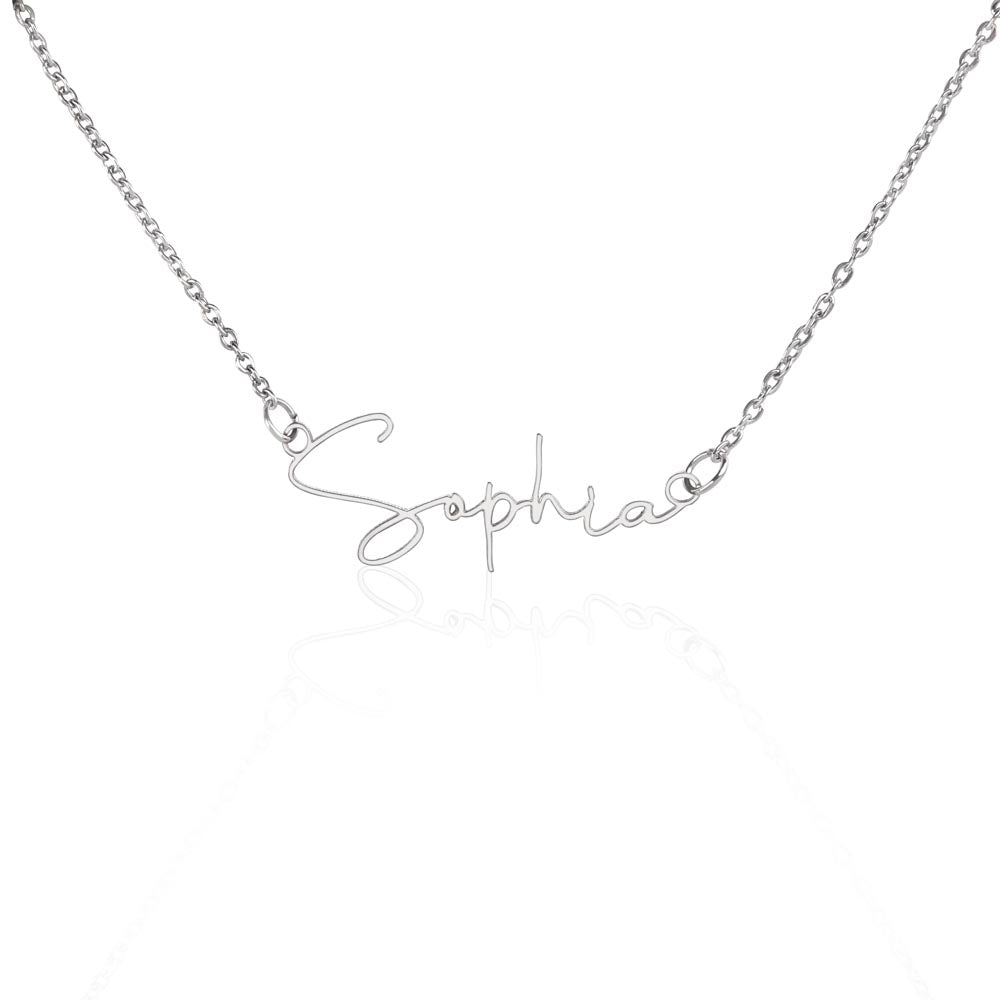 Script Name Necklace | Tarnish Resistant Stainless Steel