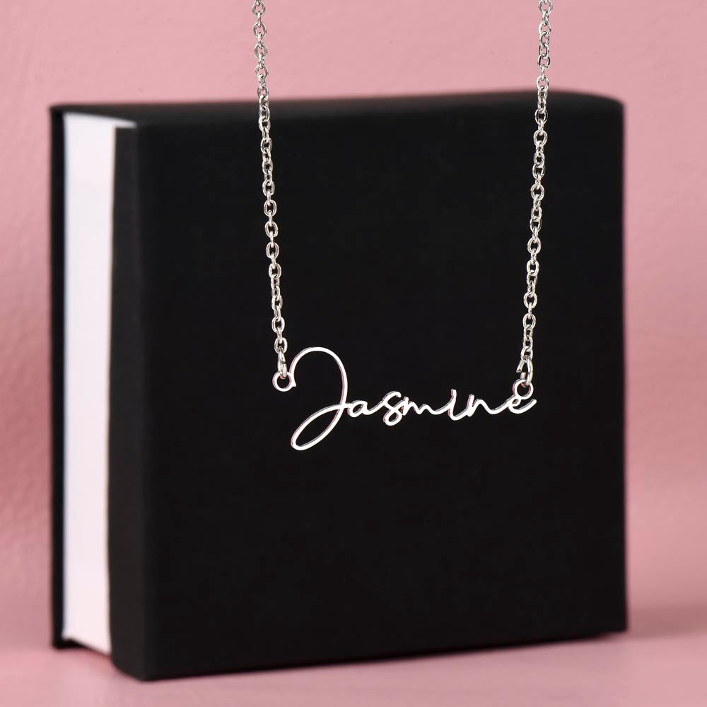 Script Name Necklace | Tarnish Resistant Stainless Steel