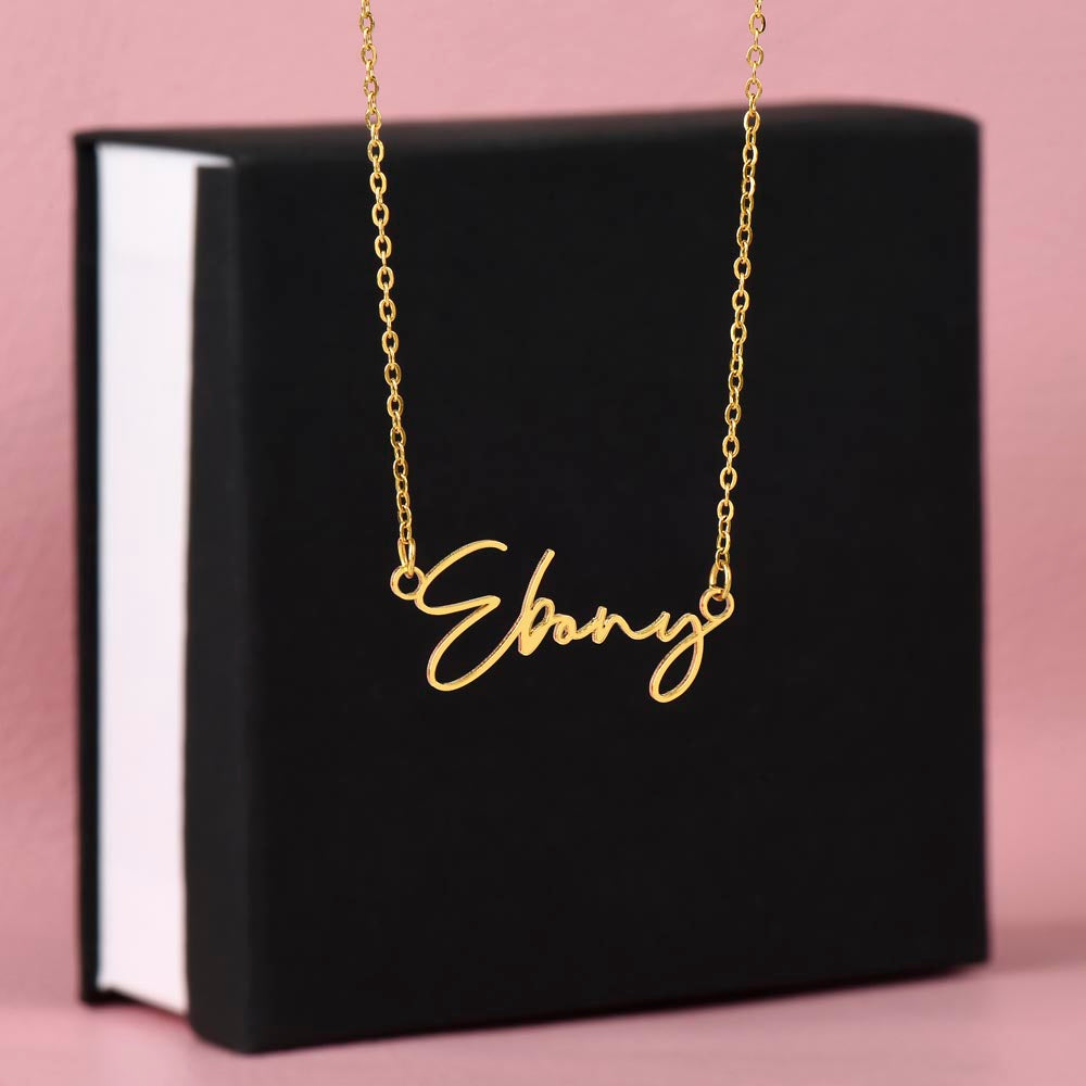 Script Name Necklace | Tarnish Resistant Stainless Steel