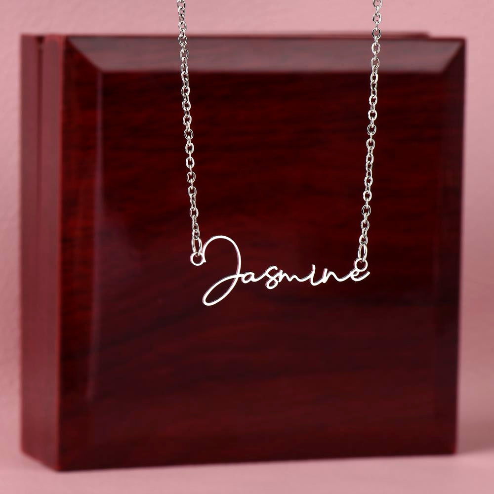 Script Name Necklace | Tarnish Resistant Stainless Steel