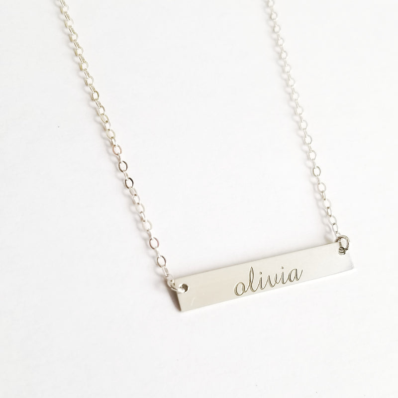 Petite Name Necklace | Sterling Silver